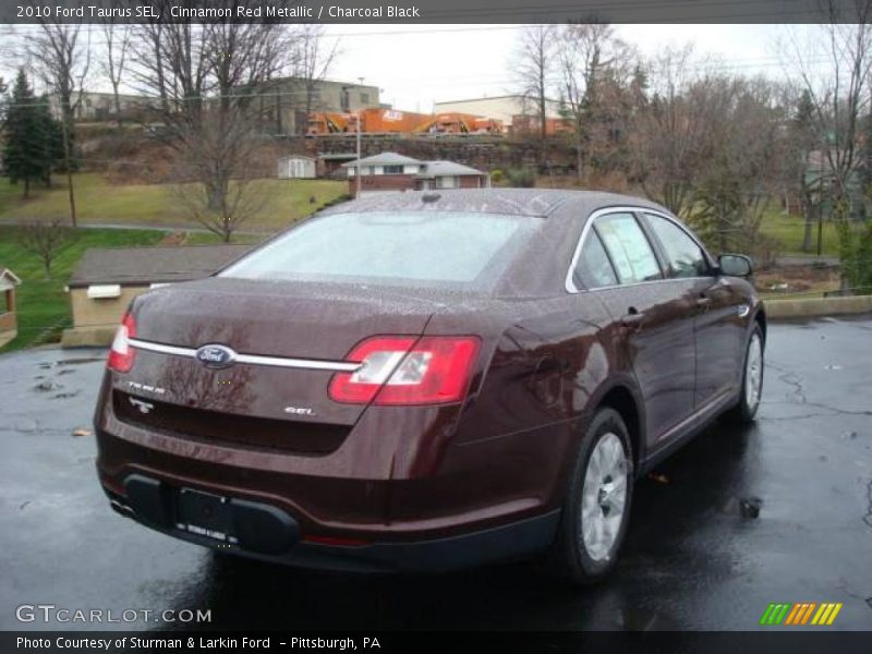 Cinnamon Red Metallic / Charcoal Black 2010 Ford Taurus SEL