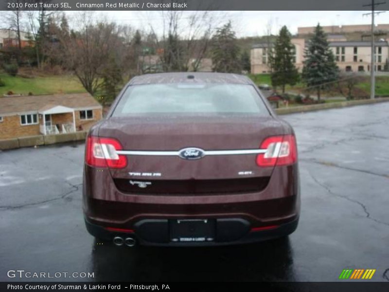 Cinnamon Red Metallic / Charcoal Black 2010 Ford Taurus SEL