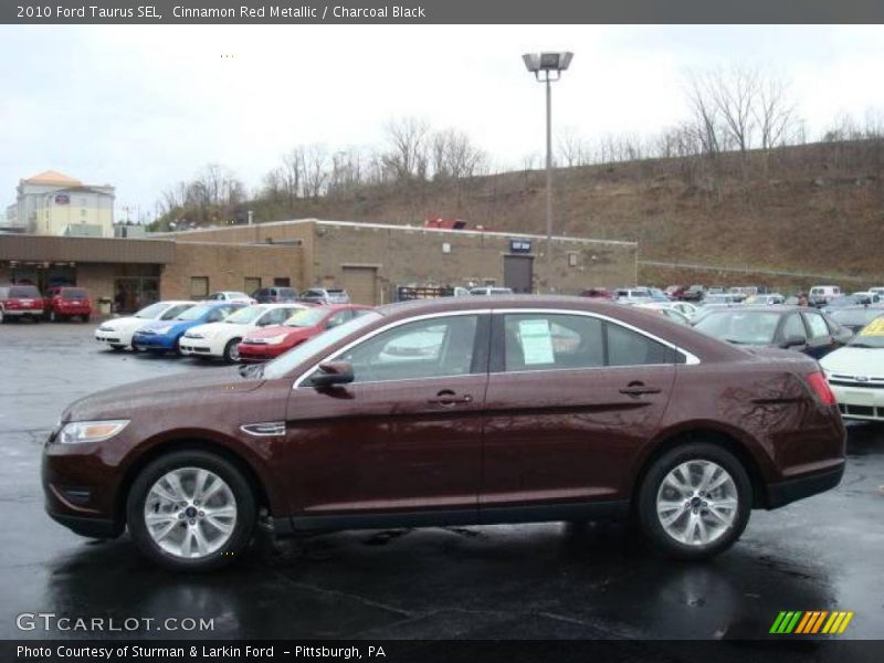Cinnamon Red Metallic / Charcoal Black 2010 Ford Taurus SEL