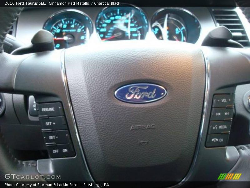 Cinnamon Red Metallic / Charcoal Black 2010 Ford Taurus SEL