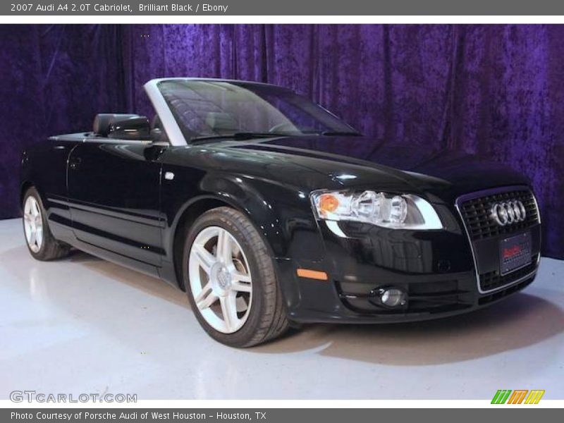 Brilliant Black / Ebony 2007 Audi A4 2.0T Cabriolet