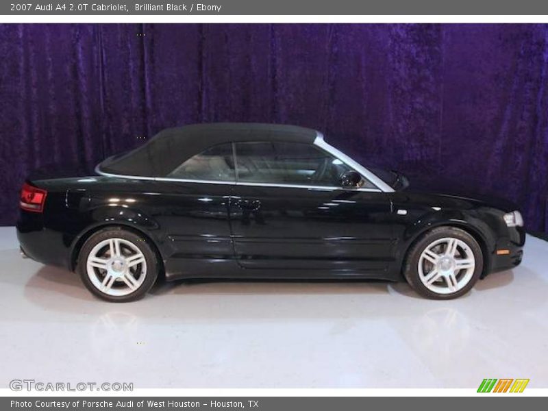 Brilliant Black / Ebony 2007 Audi A4 2.0T Cabriolet