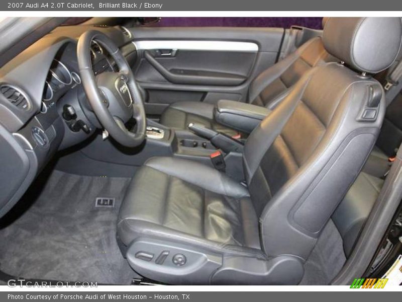 Brilliant Black / Ebony 2007 Audi A4 2.0T Cabriolet