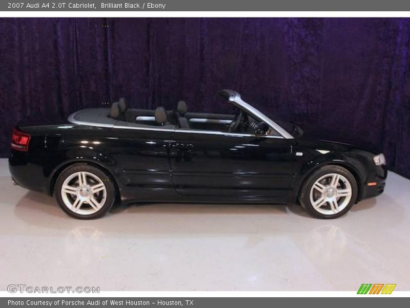 Brilliant Black / Ebony 2007 Audi A4 2.0T Cabriolet