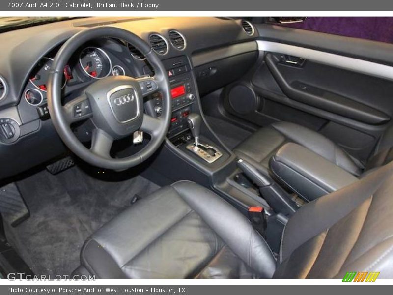 Brilliant Black / Ebony 2007 Audi A4 2.0T Cabriolet