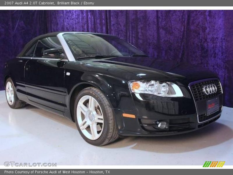 Brilliant Black / Ebony 2007 Audi A4 2.0T Cabriolet