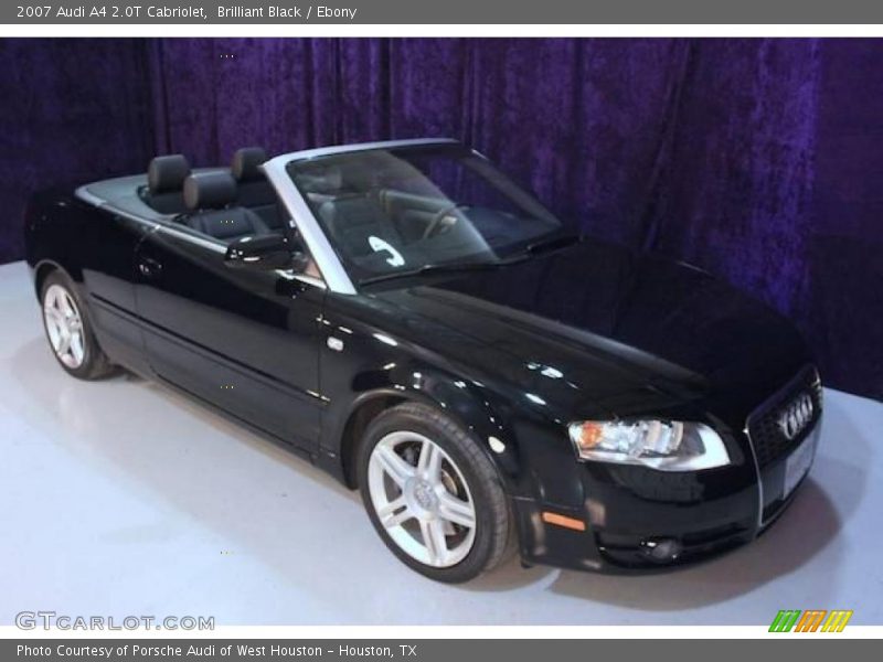 Brilliant Black / Ebony 2007 Audi A4 2.0T Cabriolet