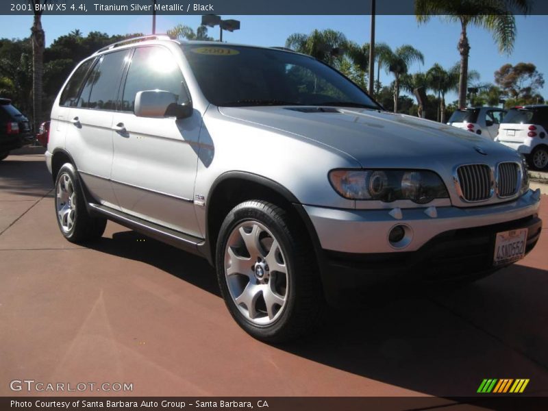 Titanium Silver Metallic / Black 2001 BMW X5 4.4i