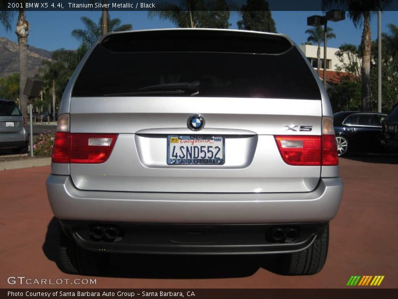 Titanium Silver Metallic / Black 2001 BMW X5 4.4i