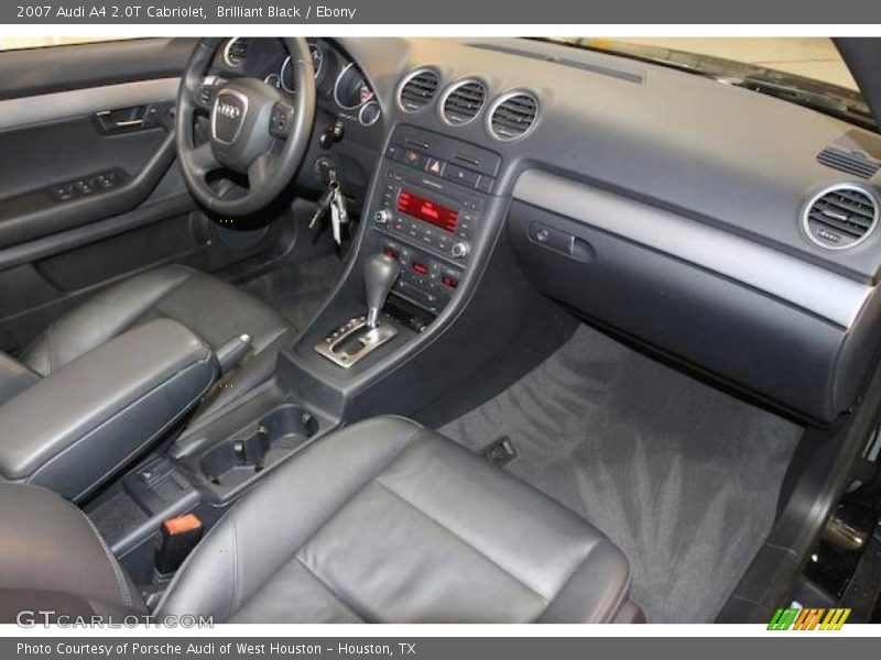 Brilliant Black / Ebony 2007 Audi A4 2.0T Cabriolet