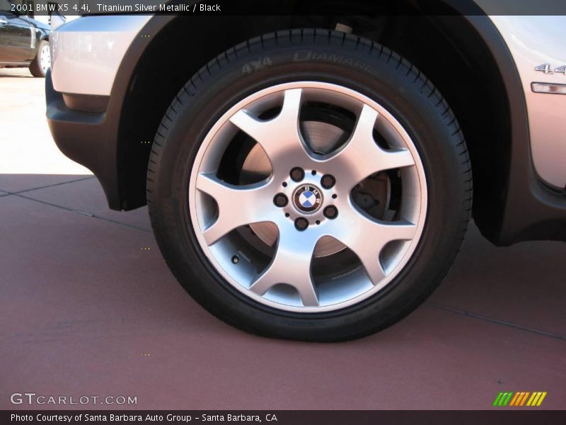 Titanium Silver Metallic / Black 2001 BMW X5 4.4i