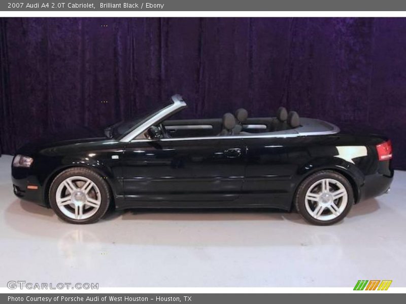 Brilliant Black / Ebony 2007 Audi A4 2.0T Cabriolet