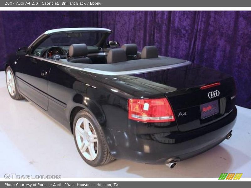 Brilliant Black / Ebony 2007 Audi A4 2.0T Cabriolet
