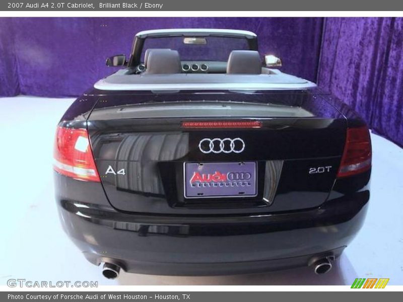 Brilliant Black / Ebony 2007 Audi A4 2.0T Cabriolet
