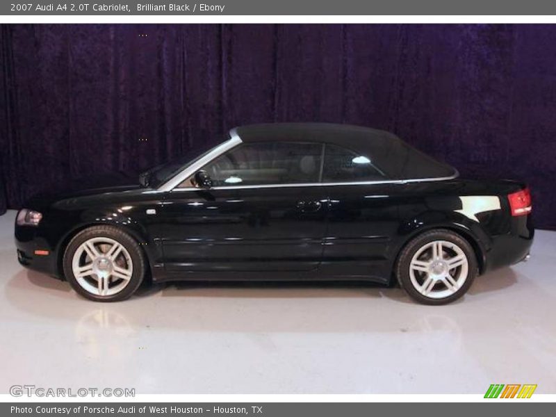 Brilliant Black / Ebony 2007 Audi A4 2.0T Cabriolet