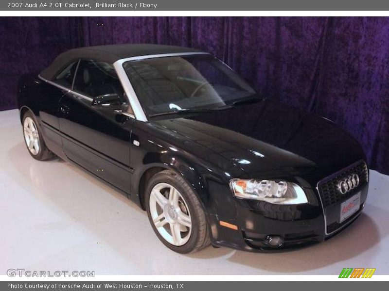 Brilliant Black / Ebony 2007 Audi A4 2.0T Cabriolet