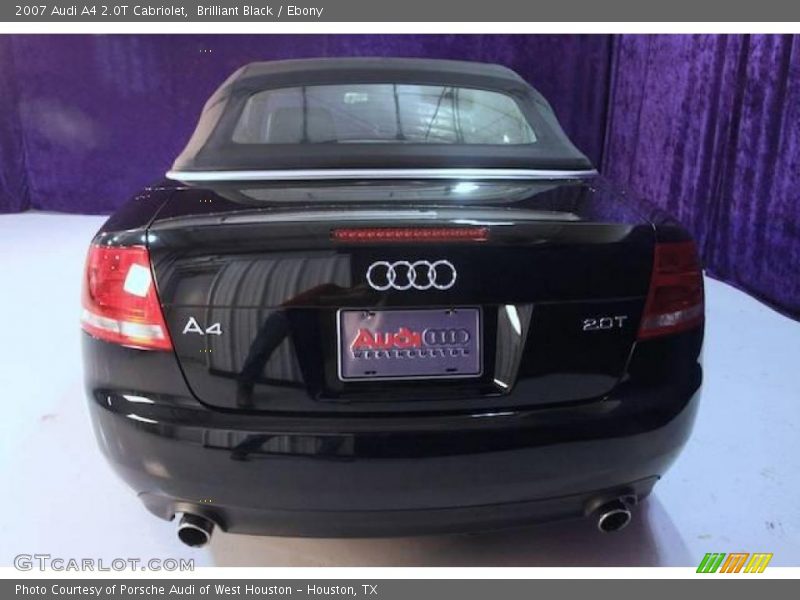 Brilliant Black / Ebony 2007 Audi A4 2.0T Cabriolet