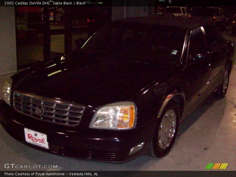 Sable Black / Black 2002 Cadillac DeVille DHS