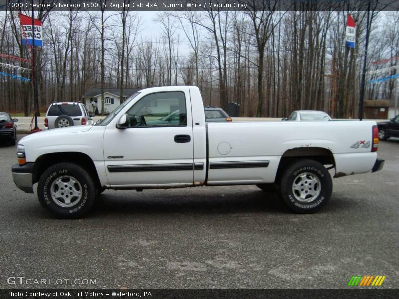 Summit White / Medium Gray 2000 Chevrolet Silverado 1500 LS Regular Cab 4x4