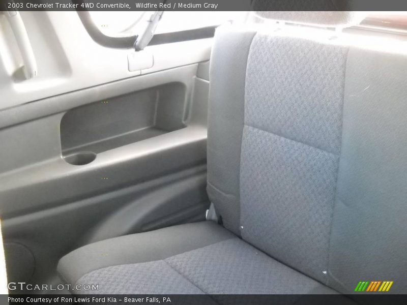 Wildfire Red / Medium Gray 2003 Chevrolet Tracker 4WD Convertible