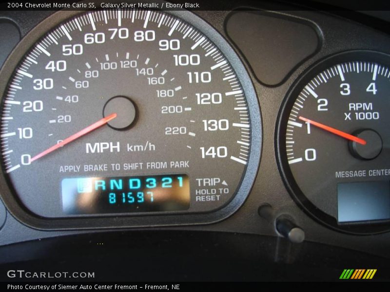 Galaxy Silver Metallic / Ebony Black 2004 Chevrolet Monte Carlo SS