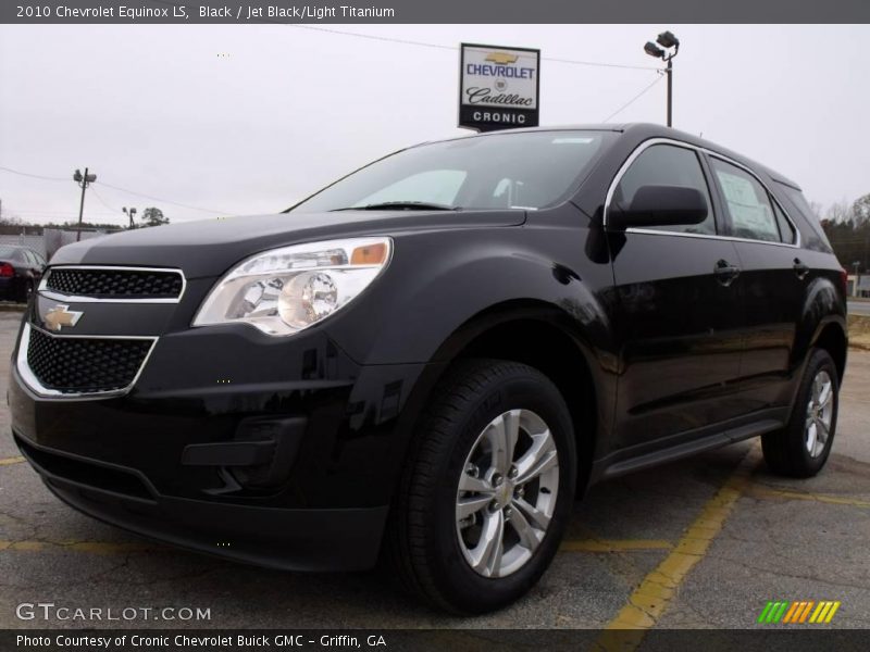 Black / Jet Black/Light Titanium 2010 Chevrolet Equinox LS