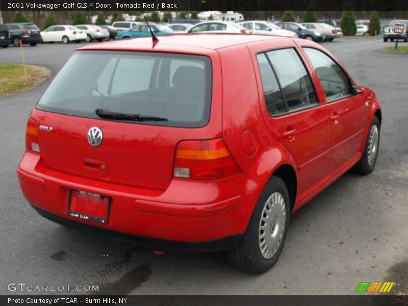 Tornado Red / Black 2001 Volkswagen Golf GLS 4 Door
