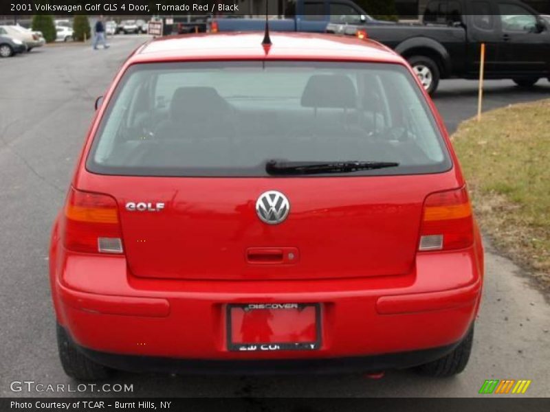 Tornado Red / Black 2001 Volkswagen Golf GLS 4 Door