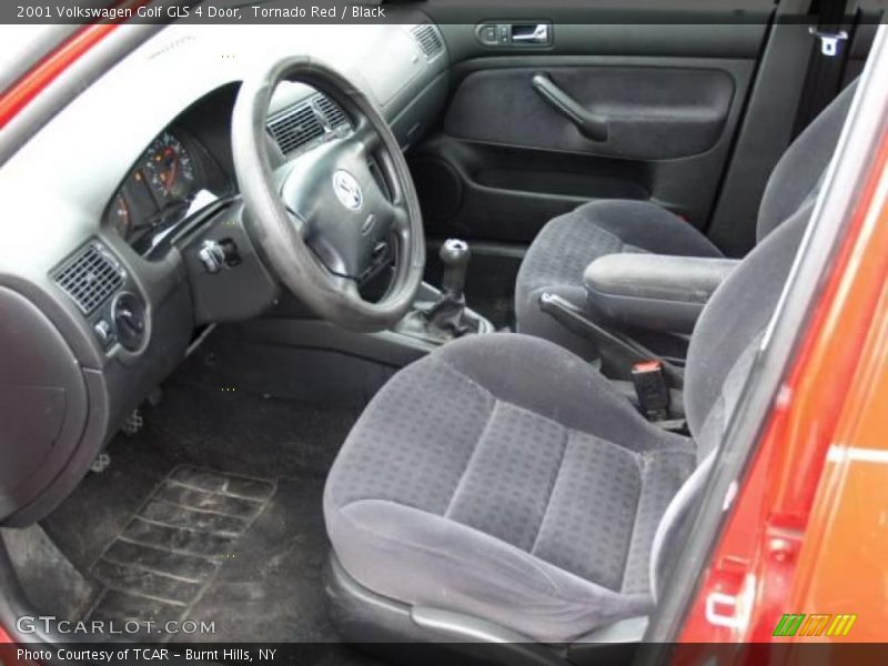 Tornado Red / Black 2001 Volkswagen Golf GLS 4 Door
