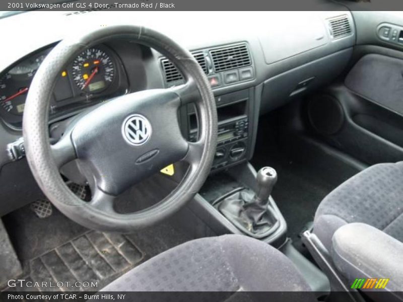 Tornado Red / Black 2001 Volkswagen Golf GLS 4 Door