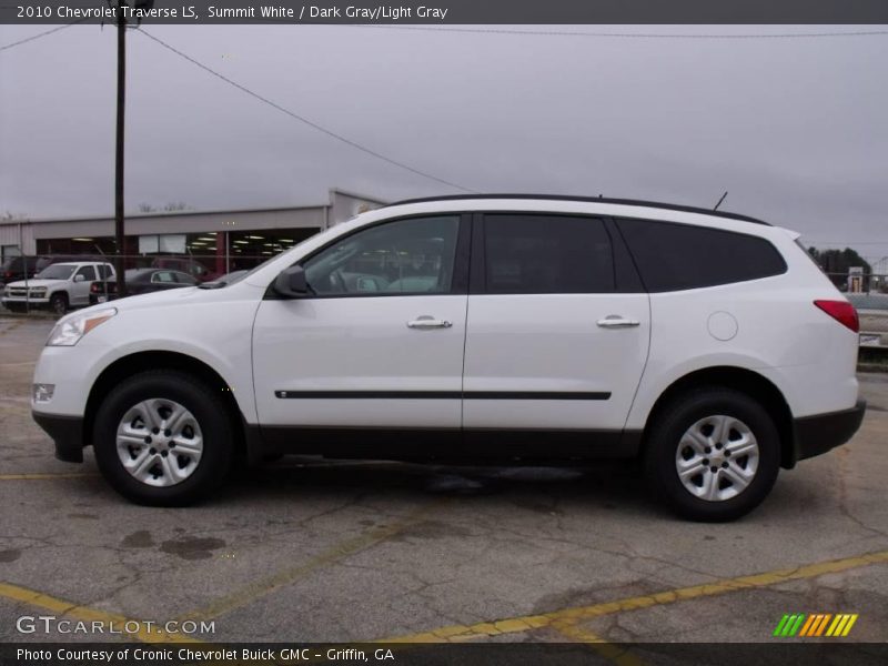 Summit White / Dark Gray/Light Gray 2010 Chevrolet Traverse LS