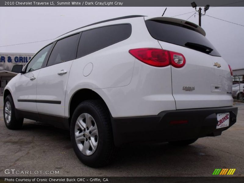 Summit White / Dark Gray/Light Gray 2010 Chevrolet Traverse LS