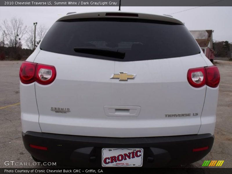 Summit White / Dark Gray/Light Gray 2010 Chevrolet Traverse LS