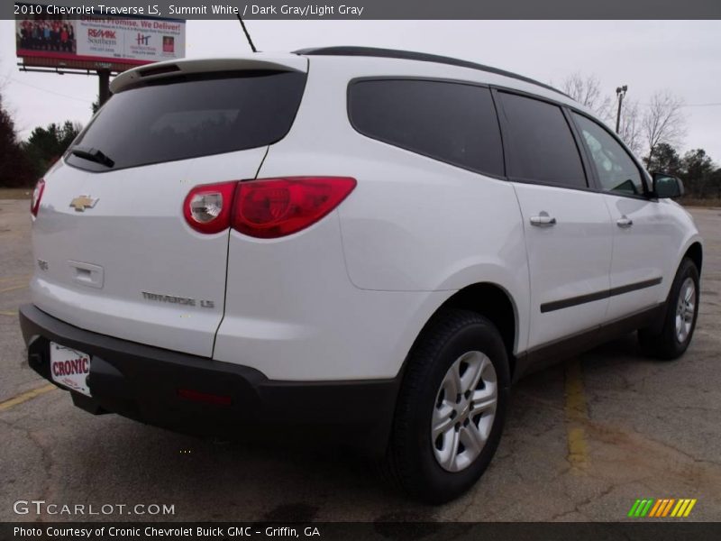 Summit White / Dark Gray/Light Gray 2010 Chevrolet Traverse LS