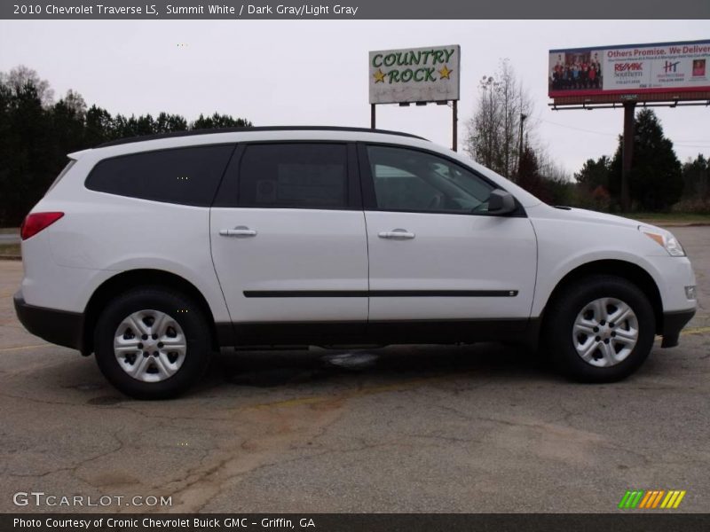 Summit White / Dark Gray/Light Gray 2010 Chevrolet Traverse LS