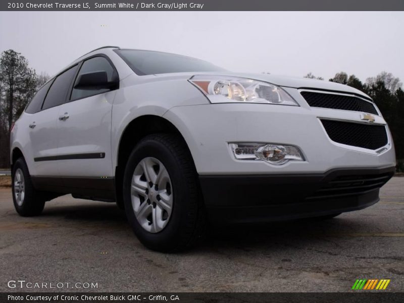 Summit White / Dark Gray/Light Gray 2010 Chevrolet Traverse LS