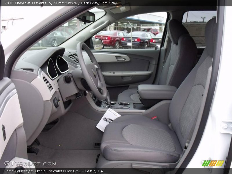 Summit White / Dark Gray/Light Gray 2010 Chevrolet Traverse LS