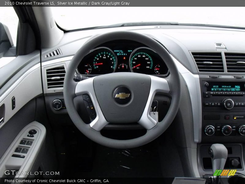 Silver Ice Metallic / Dark Gray/Light Gray 2010 Chevrolet Traverse LS