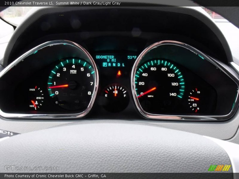 Summit White / Dark Gray/Light Gray 2010 Chevrolet Traverse LS