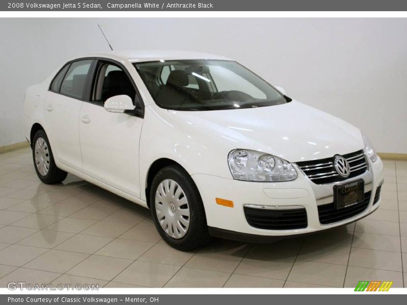 Campanella White / Anthracite Black 2008 Volkswagen Jetta S Sedan