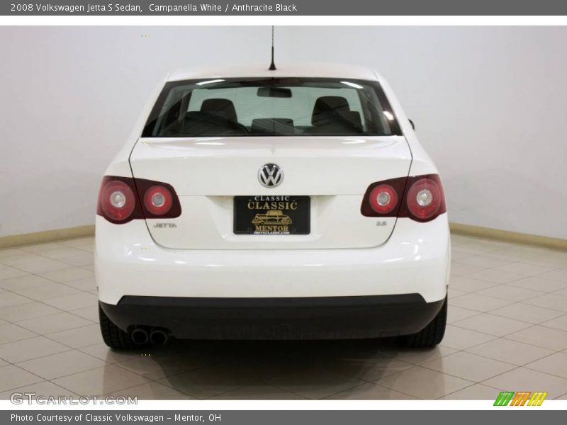 Campanella White / Anthracite Black 2008 Volkswagen Jetta S Sedan