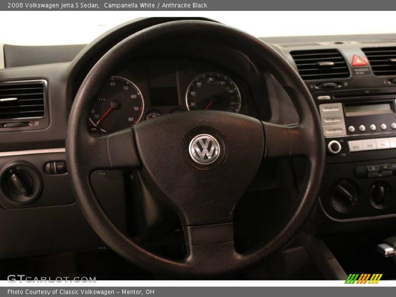 Campanella White / Anthracite Black 2008 Volkswagen Jetta S Sedan