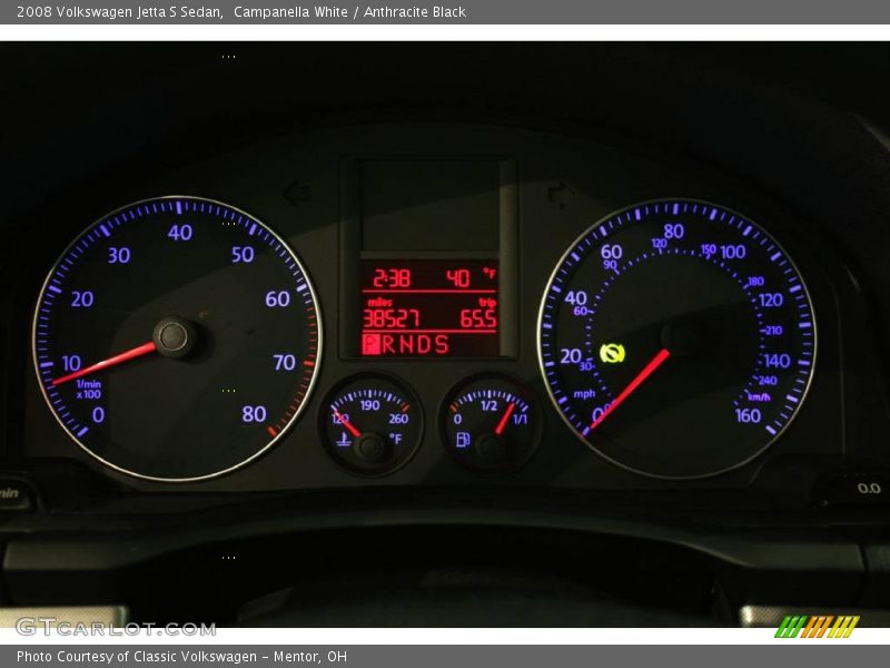 Campanella White / Anthracite Black 2008 Volkswagen Jetta S Sedan
