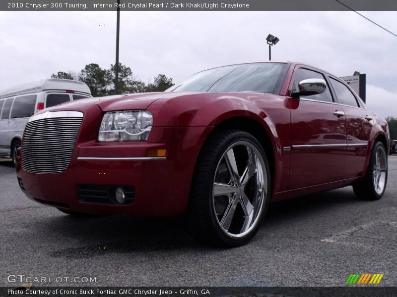 Inferno Red Crystal Pearl / Dark Khaki/Light Graystone 2010 Chrysler 300 Touring