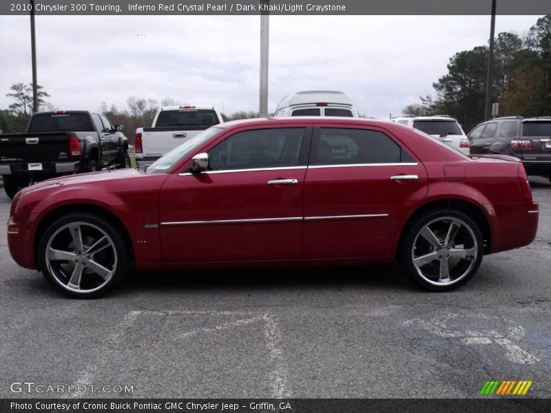 Inferno Red Crystal Pearl / Dark Khaki/Light Graystone 2010 Chrysler 300 Touring