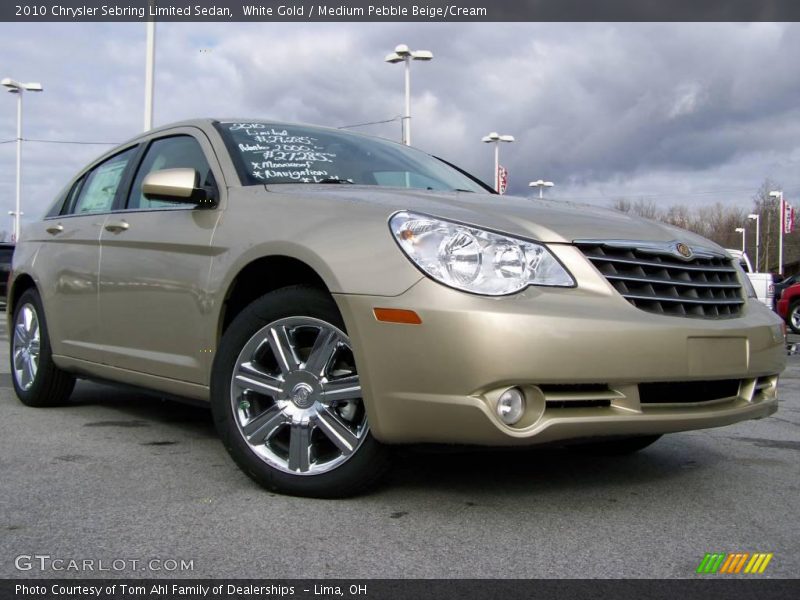 White Gold / Medium Pebble Beige/Cream 2010 Chrysler Sebring Limited Sedan