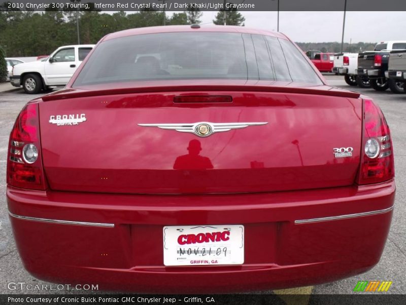 Inferno Red Crystal Pearl / Dark Khaki/Light Graystone 2010 Chrysler 300 Touring