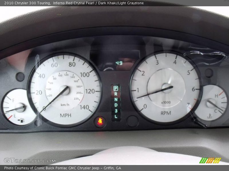 Inferno Red Crystal Pearl / Dark Khaki/Light Graystone 2010 Chrysler 300 Touring