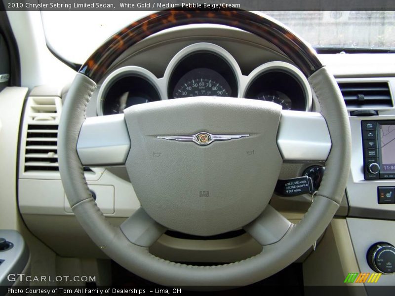 White Gold / Medium Pebble Beige/Cream 2010 Chrysler Sebring Limited Sedan