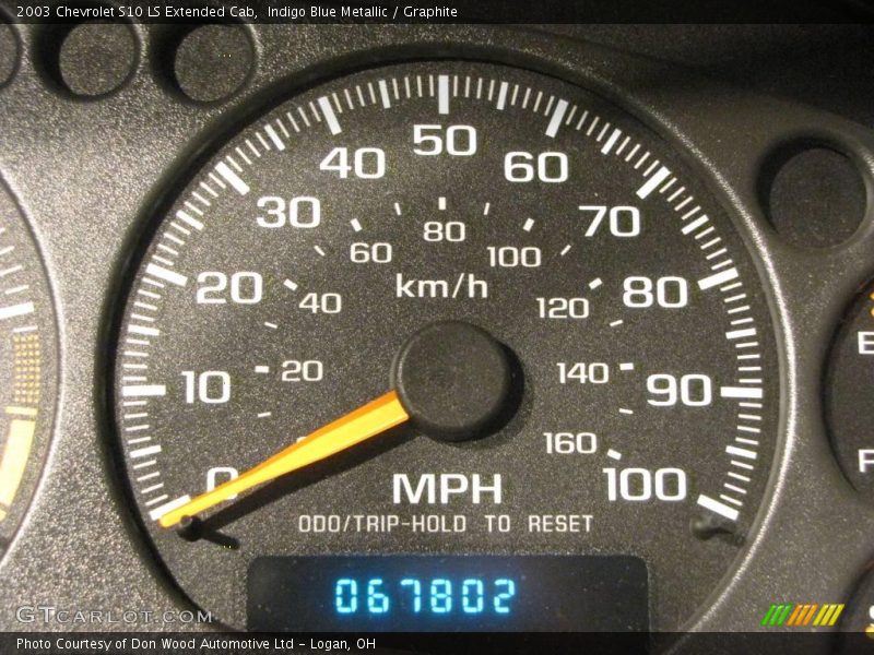 Indigo Blue Metallic / Graphite 2003 Chevrolet S10 LS Extended Cab